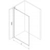 Mexen Kioto-F L cloison de douche Walk-in avec cadre 100 x 202 cm, transparent 8 mm, or brossé - 800-100-174-55-00