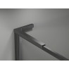 Mexen Kioto-F L paroi de douche Walk-in avec cadre 95 x 202 cm, transparent 8 mm, gris canon brossé - 800-095-174-66-00