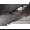 Mexen Kioto-XF paroi de douche Walk-in avec cadre 140 x 120 cm, transparent 10 mm, or rose - 800-140-202-04-60-120-XF