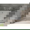 Mexen Omega cabine de douche coulissante 140 x 100 cm, graphite, chrome + receveur plat, blanc - 825-140-100-01-40-4010