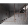Mexen Kioto-XF paroi de douche Walk-in avec cadre 160x110 cm, transparent 10 mm, cuivre brossé - 800-160-202-04-65-110-XF