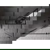 Mexen Kioto-XF paroi de douche Walk-in avec cadre 140 x 120 cm, transparent 10 mm, noir - 800-140-202-04-70-120-XF