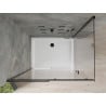 Mexen Omega cabine de douche coulissante 110 x 90 cm, transparente, noire + receveur Flat, blanc - 825-110-090-70-00-4010B
