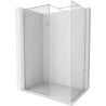 Mexen Kioto-XF paroi de douche Walk-in avec cadre 130x80 cm, transparent 10 mm, nickel brossé - 800-130-202-04-97-080-XF