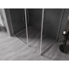 Mexen Kioto-XF paroi de douche Walk-in avec cadre 130x80 cm, transparent 10 mm, nickel brossé - 800-130-202-04-97-080-XF