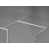 Mexen Kioto-XF paroi de douche Walk-in avec cadre 130x80 cm, transparent 10 mm, nickel brossé - 800-130-202-04-97-080-XF