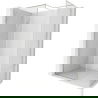 Mexen Kioto-XF paroi de douche Walk-in avec cadre 150x120 cm, transparent 10 mm, nickel brossé - 800-150-202-04-97-120-XF