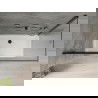 Mexen Omega cabine de douche coulissante 130 x 70 cm, transparente, noire + receveur Flat, blanc - 825-130-070-70-00-4010B
