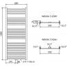 Mexen Hades radiateur électrique 1500 x 600 mm, 600 W, or - W104-1500-600-2600-50