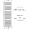Mexen Mars radiateur électrique 1800 x 500 mm, 600 W, doré - W110-1800-500-2600-50