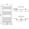 Mexen Mars radiateur électrique 900 x 500 mm, 300 W, doré - W110-0900-500-2300-50