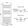 Mexen Mars radiateur électrique 900 x 400 mm, 300 W, doré - W110-0900-400-2300-50