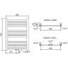 Mexen Mars radiateur électrique 700 x 500 mm, 300 W, doré - W110-0700-500-2300-50
