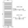 Mexen Mars radiateur de salle de bains 1800 x 600 mm, 752 W, doré - W110-1800-600-00-50