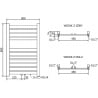 Mexen Uran radiateur électrique 800 x 500 mm, 300 W, doré - W105-0800-500-2300-50