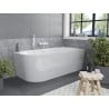 Mexen Mia baignoire autoportante d'angle droit 140 x 75 cm, blanche, trop-plein blanc - 52691407500P-20