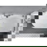 Mexen Mia baignoire autoportante d'angle droit 140 x 75 cm, blanc/noir, trop-plein chromé - 52691407575P-01