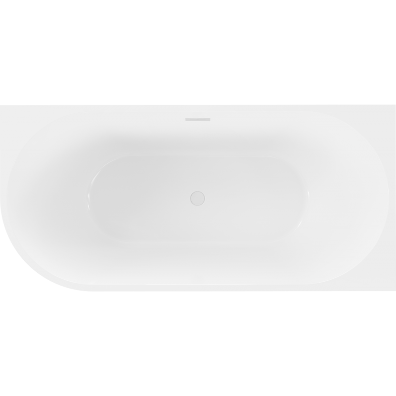 Mexen Mia baignoire autoportante d'angle droit 140 x 75 cm, blanche/noire, trop-plein blanc - 52691407575P-20
