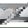 Mexen Mia baignoire autoportante d'angle droite 140 x 75 cm, blanc/noir, trop-plein or rose - 52691407575P-60