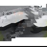 Mexen Mia baignoire autoportante d'angle droite 140 x 75 cm, blanc/noir, trop-plein cuivre brossé - 52691407575P-65