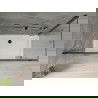 Mexen Omega cabine de douche coulissante 140 x 80 cm, transparent, noir + receveur Flat, blanc - 825-140-080-70-00-4010B
