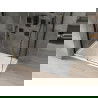 Mexen Omega cabine de douche coulissante 140 x 80 cm, transparent, noir + receveur Flat, blanc - 825-140-080-70-00-4010B