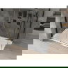 Mexen Omega cabine de douche coulissante 140 x 80 cm, transparent, noir + receveur Flat, blanc - 825-140-080-70-00-4010B