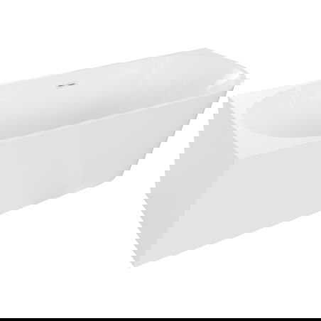 Mexen Mia baignoire autoportante d'angle gauche 140 x 75 cm, blanche, trop-plein blanc - 52691407500L-20