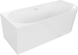 Mexen Mia baignoire autoportante d'angle gauche 140 x 75 cm, blanche, trop-plein blanc - 52691407500L-20