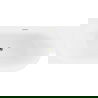Mexen Mia baignoire autoportante d'angle gauche 140 x 75 cm, blanche, trop-plein doré - 52691407500L-50