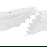 Mexen Mia baignoire autoportante d'angle gauche 140 x 75 cm, blanche, trop-plein doré - 52691407500L-50