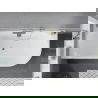 Mexen Mia baignoire autoportante d'angle gauche 160 x 80 cm, blanche, trop-plein doré - 52691608000L-50