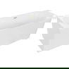 Mexen Mia baignoire autoportante d'angle gauche 160 x 80 cm, blanc, trop-plein or brossé - 52691608000L-55