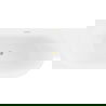 Mexen Mia baignoire autoportante d'angle gauche 160 x 80 cm, blanc, trop-plein or brossé - 52691608000L-55