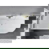 Mexen Mia baignoire autoportante d'angle gauche 160 x 80 cm, blanc, trop-plein or brossé - 52691608000L-55