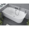 Mexen Mia baignoire autoportante d'angle gauche 160 x 80 cm, blanche, trop-plein gun metal - 52691608000L-95