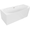 Mexen Mia baignoire autoportante d'angle gauche 160 x 80 cm, blanche, trop-plein nickel brossé - 52691608000L-97