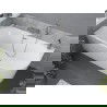 Mexen Mia baignoire îlot d'angle gauche 160 x 80 cm, blanche, trop-plein nickel brossé - 52691608000L-97