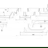 Mexen Mia baignoire autoportante d'angle gauche 160 x 80 cm, blanc, trop-plein or brossé - 52691608000L-55