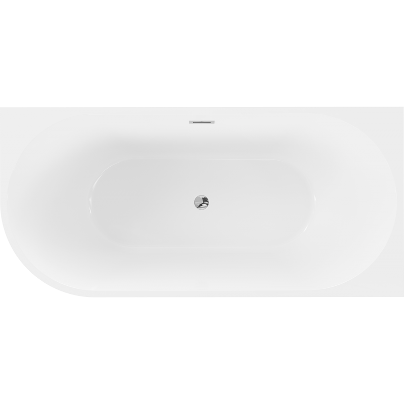 Mexen Mia baignoire autoportante d'angle droite 160 x 80 cm, blanche, trop-plein chromé - 52691608000P-01