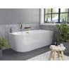 Mexen Mia baignoire autoportante angle droit 160 x 80 cm, blanche, trop-plein or rose - 52691608000P-60