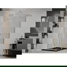 Mexen Roma cabine de douche pivotante 80 x 80 cm, transparent, chrom + receveur plat, noir - 854-080-080-01-00-4070