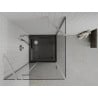 Mexen Roma cabine de douche pivotante 80 x 80 cm, transparent, chrome + receveur Flat, noir - 854-080-080-01-00-4070