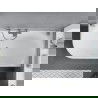 Mexen Mia baignoire îlot d'angle droit 160 x 80 cm, blanc/noir, trop-plein gun gray brossé - 52691608075P-66