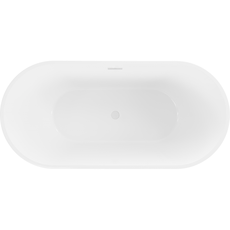 Mexen Luna baignoire autoportante 140 x 75 cm, blanche, trop-plein blanc - 52031407500-20