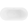 Mexen Luna baignoire autoportante 140 x 75 cm, blanche, trop-plein blanc - 52031407500-20