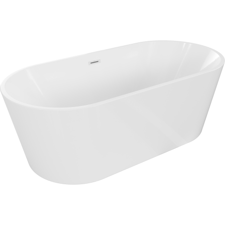 Mexen Luna baignoire autoportante 140 x 75 cm, blanche, trop-plein blanc - 52031407500-20