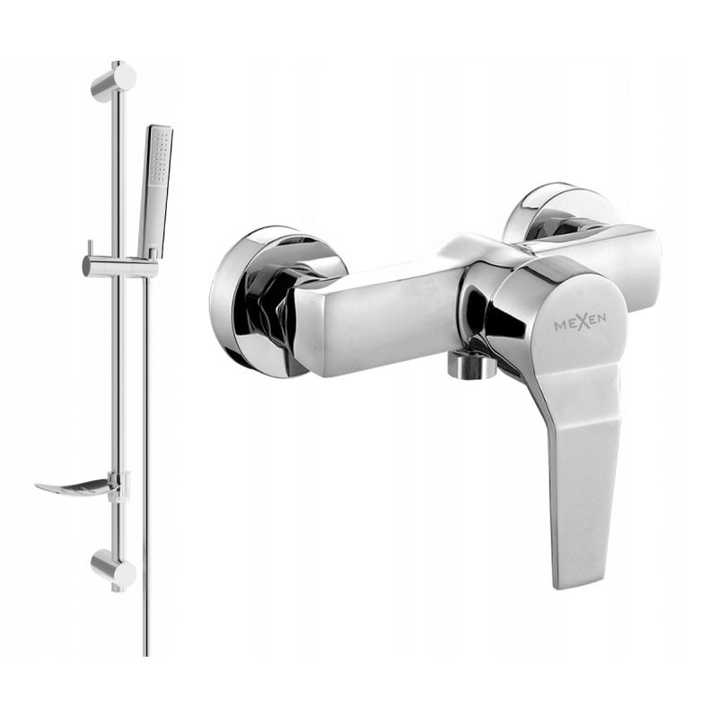 Mexen Caro DF72 robinet de douche avec ensemble de douche, chromé - 74664DF72-00