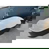 Baignoire autoportante Mexen Luna 140 x 75 cm, blanche/noire, trop-plein chromé - 52031407575-01