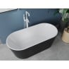 Mexen Luna baignoire autoportante 140 x 75 cm, blanche/noire, trop-plein blanc - 52031407575-20